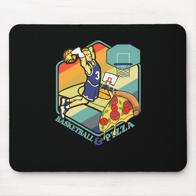 Basketball Pizza Basketballer  Mouse Mat (Front)