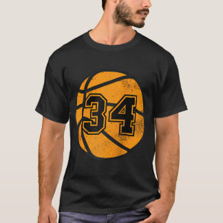 Basketball Player 34 Basketball Mum Dad Jersey Num T-Shirt