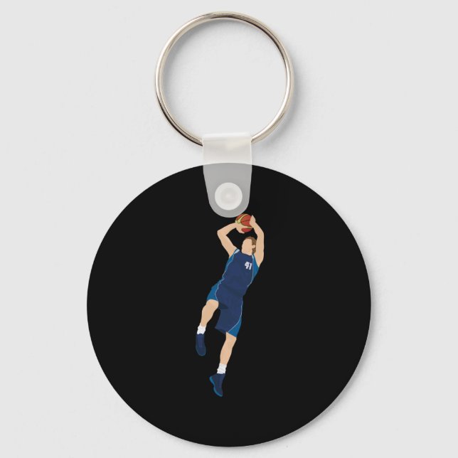 Basketball Player 3 Points  Key Ring (Front)