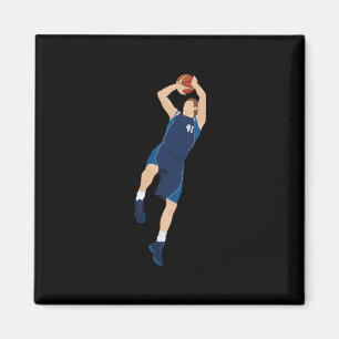 Basketball Player 3 Points Magnet