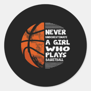 Basketball Player 5 Fouls Hoops Baller Basketball  Classic Round Sticker