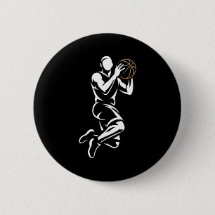 Basketball Player  6 Cm Round Badge