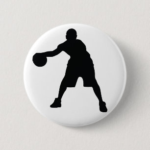 Basketball Player 6 Cm Round Badge