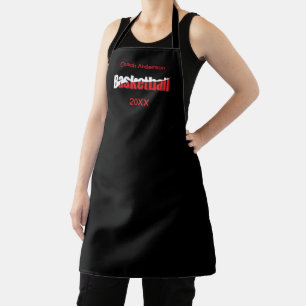 Basketball Player Abstract Swish - Word Art Apron