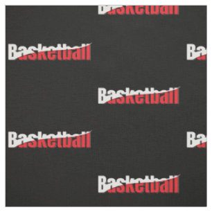 Basketball Player Abstract Swish - Word Art Fabric