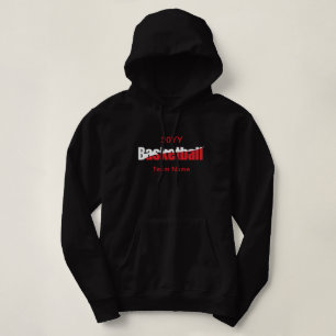 Basketball Player Abstract Swish - Word Art Hoodie