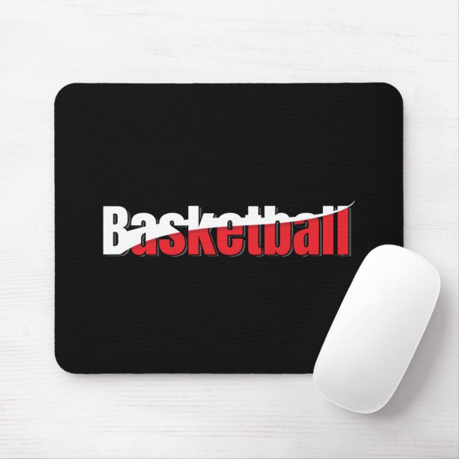 Basketball Player Abstract Swish - Word Art Mouse Mat (With Mouse)