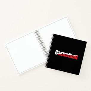 Basketball Player Abstract Swish - Word Art Notebook