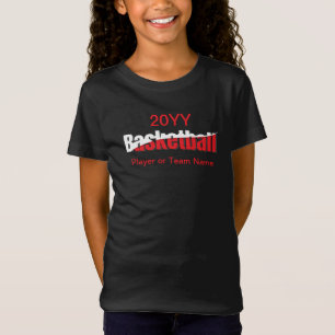 Basketball Player Abstract Swish - Word Art T-Shirt