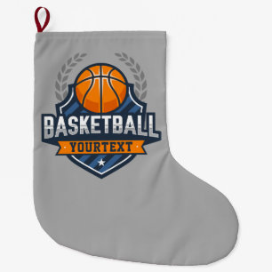 Basketball Player ADD NAME Varsity School Team Large Christmas Stocking
