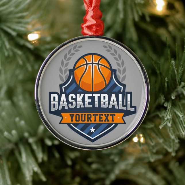 Basketball Player ADD NAME Varsity School Team Metal Tree Decoration (Tree)