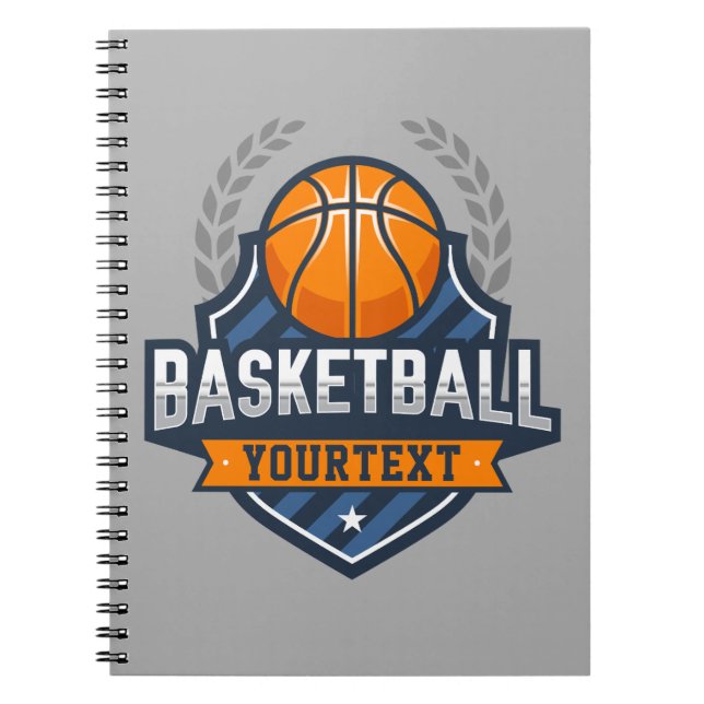 Basketball Player ADD NAME Varsity School Team Notebook (Front)