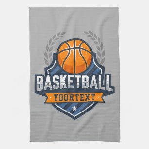 Basketball Player ADD NAME Varsity School Team Tea Towel