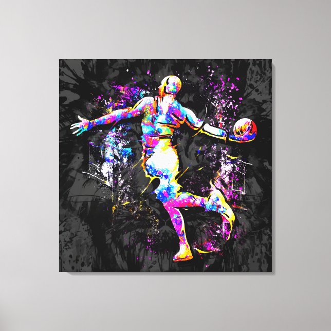 Basketball Player - B-Ball Slam Dunk - Streetball Canvas Print (Front)