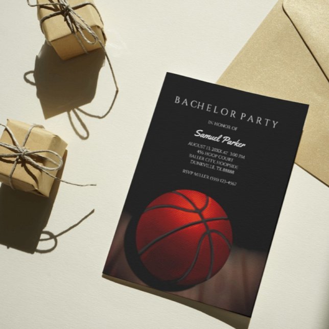 Basketball Player Bachelor / Birthday Party Sports Invitation (Creator Uploaded)