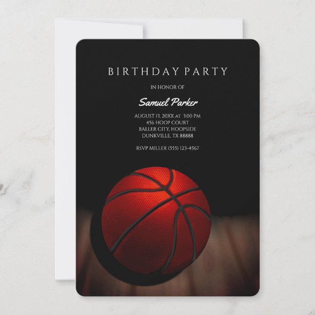 Basketball Player Bachelor / Birthday Party Sports Invitation (Front)
