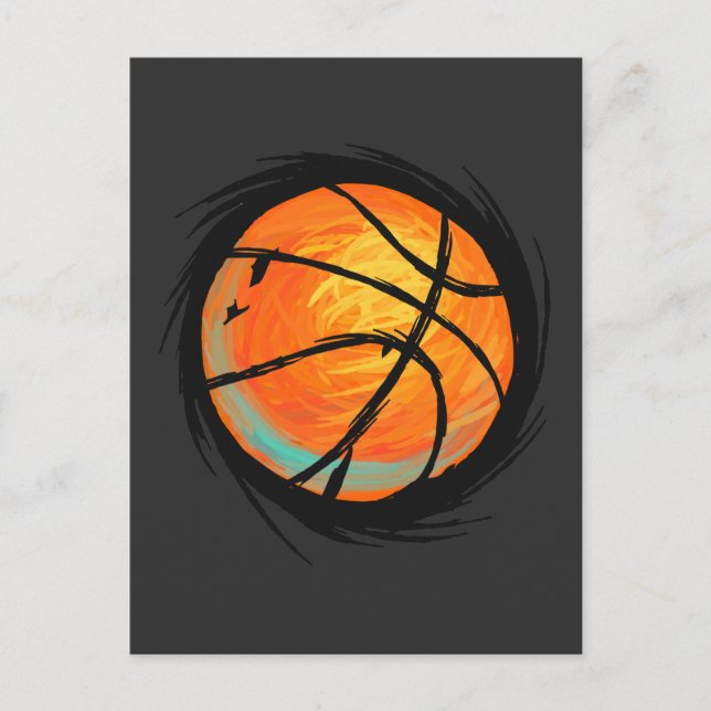 Basketball Player Ball Sport Fan Postcard (Front)