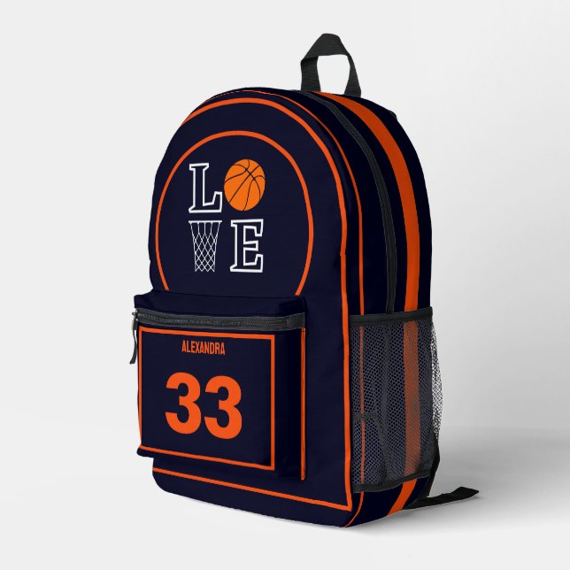 Basketball Player, Basketbal Birthday Gift Printed Backpack (Back Corner Right)