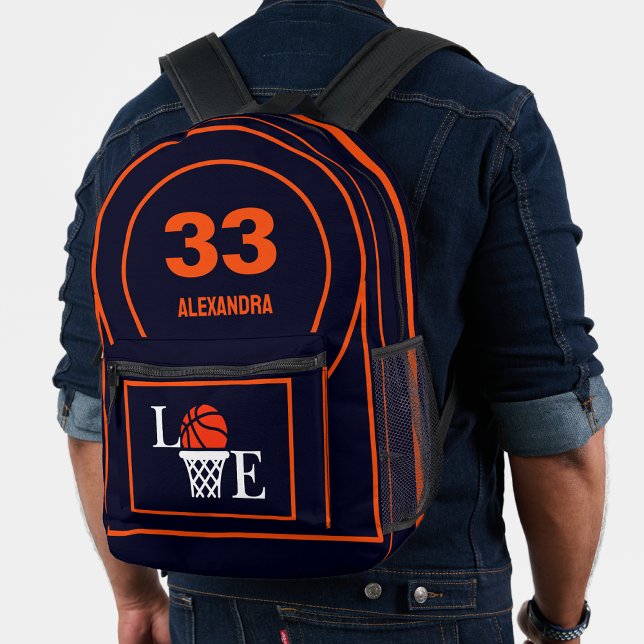 Basketball Player, Basketbal Birthday Gift Printed Backpack (Creator Uploaded)
