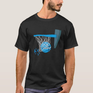 Basketball Player Blue Ribbon Diabetes Awareness S T-Shirt