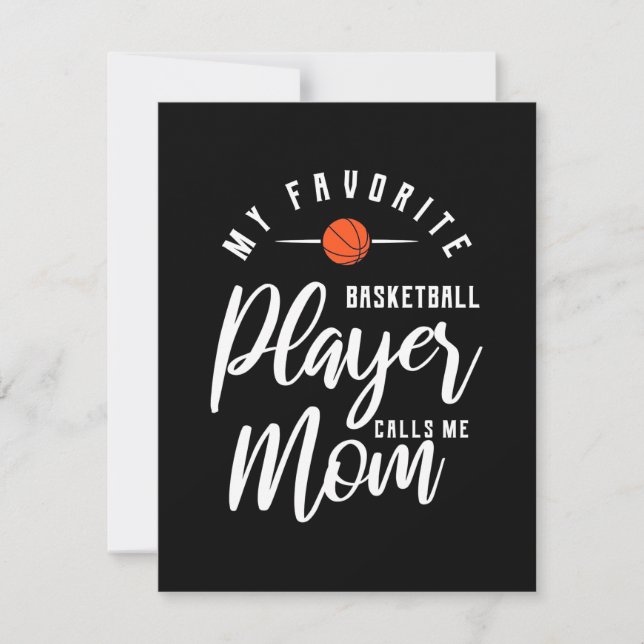 Basketball Player Calls Me Mum Thank You Card (Front)