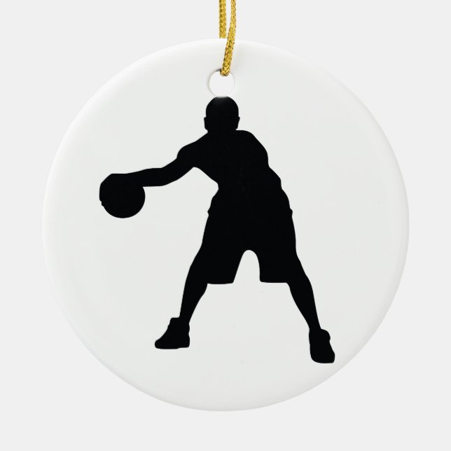 Basketball Player Ceramic Tree Decoration (Front)