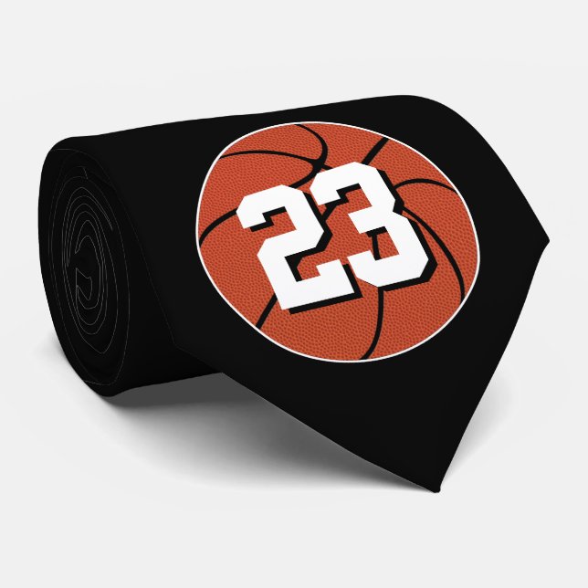 Basketball Player / Coach Custom Number or Letters Tie (Rolled)