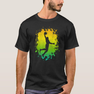 Basketball Player Colourful Bball Coach Basketball T-Shirt
