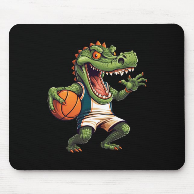 Basketball Player Crocodile  Mouse Mat (Front)