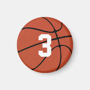 Basketball Player Custom Number/Letter Mini Round Magnet