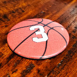 Basketball Player Custom Number or Initials Sports Magnet<br><div class="desc">Awesome customizable refrigerator magnets for basketball players and fans, with a custom text box where you can type in your own basketball player's jersey number, initials, school letters, or any other custom text! These make awesome decorations for any basketball player's home refrigerator, basketball coach's office mini fridge, or any other...</div>