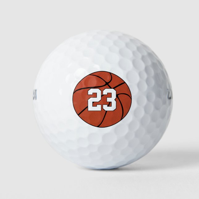 Basketball Player Custom Number or Letters Sports Golf Balls (Front)