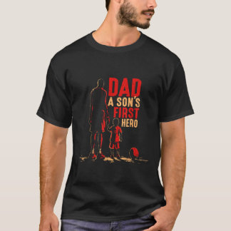 Basketball Player Dad a Sons First Hero Fathers Da T-Shirt