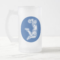 Basketball Player Doing Slam Dunk Light Design