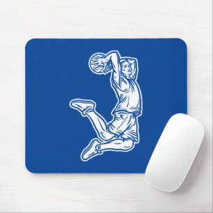 Basketball Player Doing Slam Dunk Light Design Mouse Mat