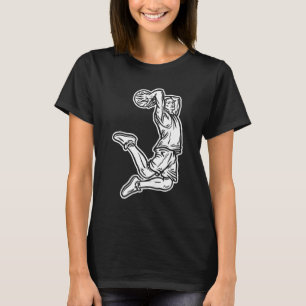 Basketball Player Doing Slam Dunk Light Design T-Shirt