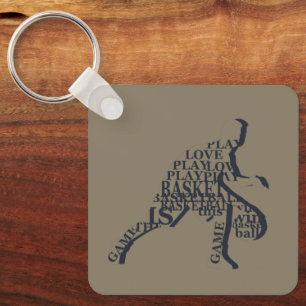 Basketball player dribbling key ring