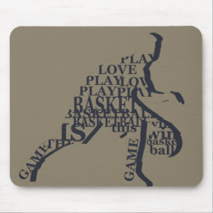 Basketball player dribbling mouse mat
