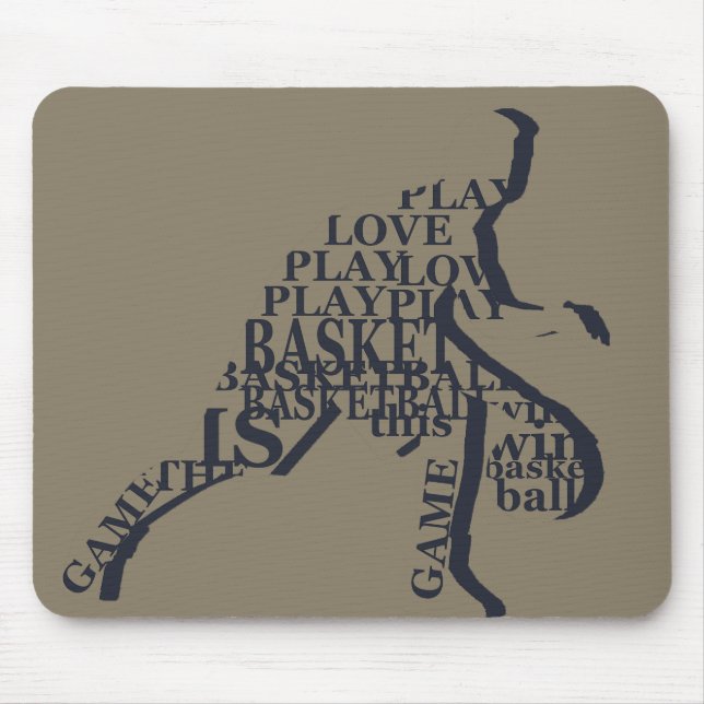 Basketball player dribbling mouse mat (Front)