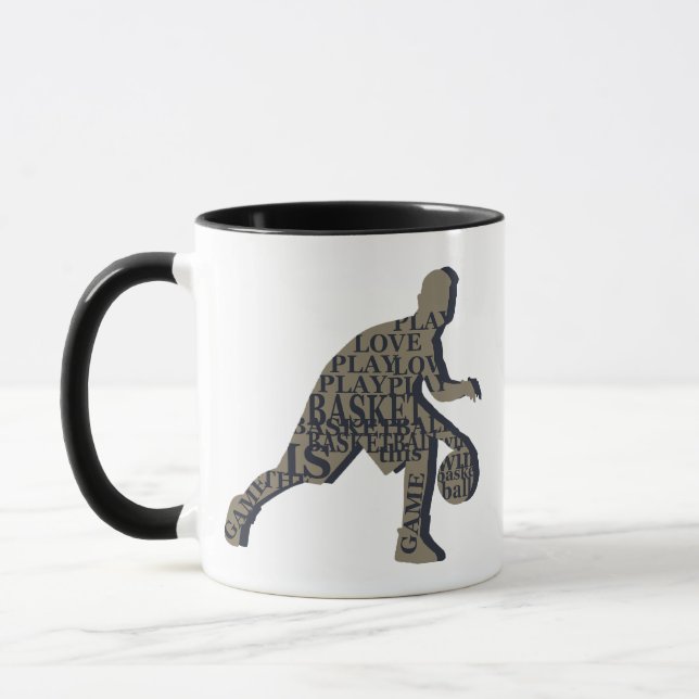 Basketball player dribbling mug (Left)