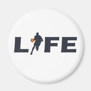 Basketball player driblling  magnet