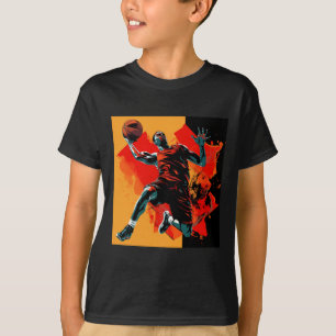Basketball Player Dunking Basket T-Shirt