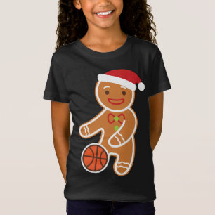 Basketball Player Gingerbread Funny Christmas T-Shirt