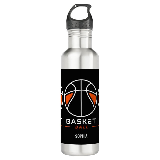 Basketball Player Girl, Basketball Girl Birthday 710 Ml Water Bottle (Front)