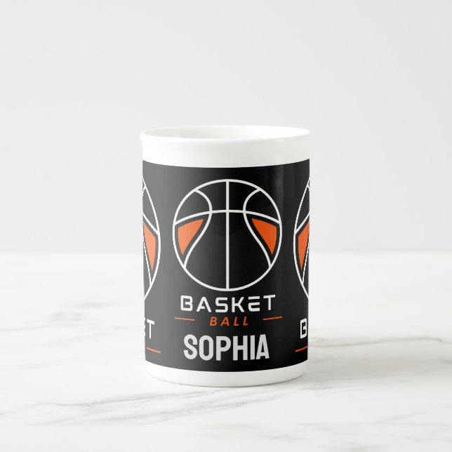 Basketball Player Girl, Basketball Girl Birthday Bone China Mug (Front)