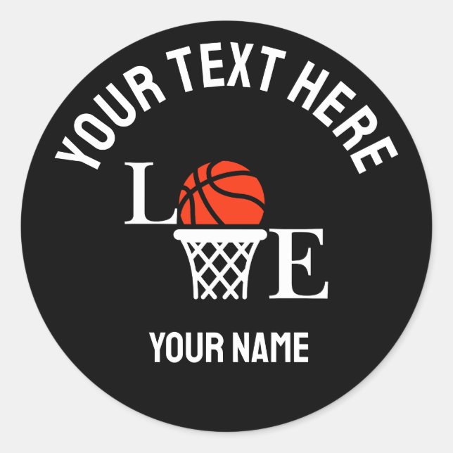 Basketball Player Girl, Basketball Girl  Birthday Classic Round Sticker (Front)