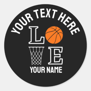 Basketball Player Girl, Basketball Girl Birthday Classic Round Sticker