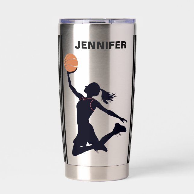 Basketball Player Girl, Basketball Girl  Birthday Insulated Tumbler (Front)