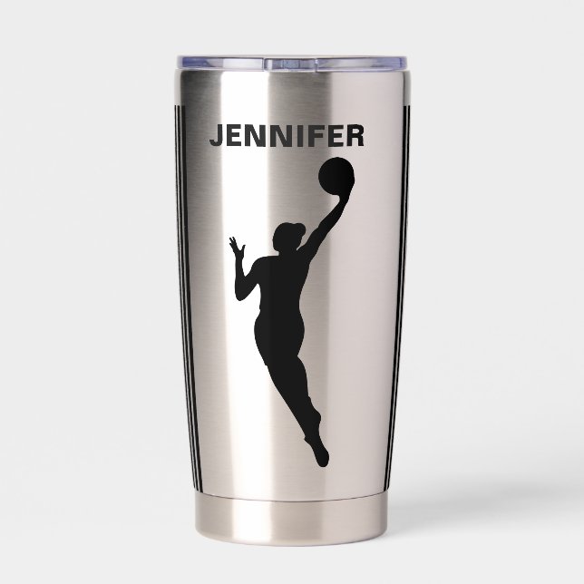 Basketball Player Girl, Basketball Girl  Birthday Insulated Tumbler (Back)