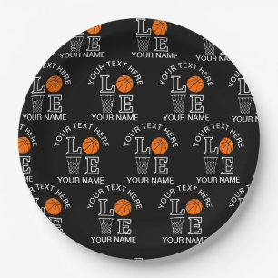 Basketball Player Girl, Basketball Girl Birthday Paper Plate